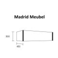Badkamermeubel BWS Madrid Washed Oak 100x45x30 cm Mat Witte Solid Surface Wastafel (1 kraangat)