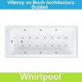 Ligbad Villeroy & Boch Architectura 170x70 cm Balboa Whirlpool systeem Dubbel | Tegeldepot.nl