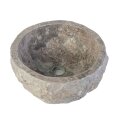 Waskom BWS Stone Rond 30-35x30-35x15 cm Natuurmarmer Grijs