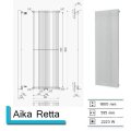 Handdoekradiator Aika Retta 1800 x 595 mm Donker Grijs Structuur