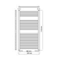 Designradiator Haceka Sinai Satijn Adoria 59x111 cm Grijs Onderaansluiting (566 Watt)