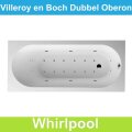 Ligbad Villeroy & Boch Oberon 170x75 cm Balboa Whirlpool systeem Dubbel | Tegeldepot.nl