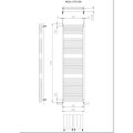 Designradiator Boss & Wessing Ifona 177x50 cm 1155 Watt Met Zijaansluiting Black Graphite