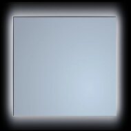 Spiegel Sanicare Q-Mirrors 120x70 cm Vierkant Met Rondom LED Cold White, Omlijsting Mat Zwart incl. ophangmateriaal Met Afstandsbediening (Spiegels en spiegelkasten)