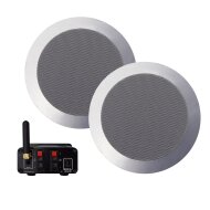 Bluetooth Music Center Aquasound + Twist Speakerset 50 Watt / BT4.0 / AUTO-AUX Mat Chroom
