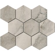 Hexagontegel Cristacer Tavertino Di Caracalla Antracita 35.5x29.2 cm (Per m2)