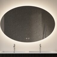 Gliss Badkamerspiegel Oval  met LED Verlichting Met Spiegelverwarming  100x160cm