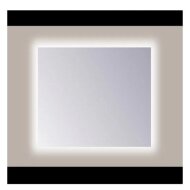 Spiegel Sanicare Q-Mirrors 85x60 cm PP-Geslepen Vierkant Met Rondom LED Cold White incl. ophangmateriaal Zonder Schakelaar (Spiegels en spiegelkasten)