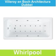 Ligbad Villeroy & Boch Architectura 150x70 cm Balboa Whirlpool systeem Dubbel | Tegeldepot.nl