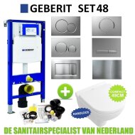 Geberit UP320 Toiletset set48 Villeroy & Boch O.Novo DirectFlush Compact Met Sigma drukplaat