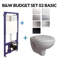Toiletset Budget Set 02 B&W Compact Met B&W Drukplaat