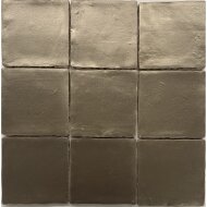 Wandtegel Castel Titanium (Metallic) 10x10 cm Glans Bruin (Doosinhoud 0.5 m2)