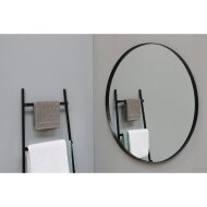 Ink Spiegel Rond Mat Zwart Aluminium Kader 60 x 3,5 cm