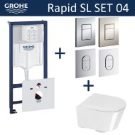 Grohe Rapid SL Toiletset set04 Calitri Urby Compact met Grohe Arena of Skate drukplaat
