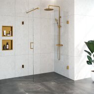 Douchecabine Compleet Just Creating 2-Delig Profielloos 120x80 cm Goud