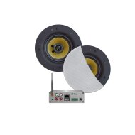 Wifi-Audiosysteem Aquasound Airplay + DLNA 70 Watt Incl Zumba Speakers Wit