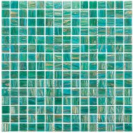 Mozaïek Amsterdam Goud 32.2x32.2 cm Glas Met Goud Ader En Turquoise (Prijs Per 1.04 m2)