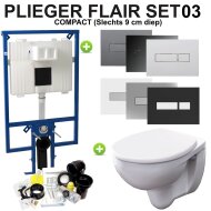 Plieger Flair Compact set03 Geberit Econ 2.0 met Plieger Flair Drukplaat