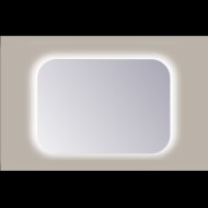 Spiegel Rechthoek Sanicare Q-Mirrors Afgeronde Hoeken 60x70 cm PP Geslepen LED Warm White Zonder Sensor