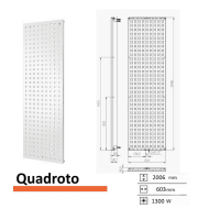 Designradiator Quadroto 2006 x 603 mm Wit Structuur