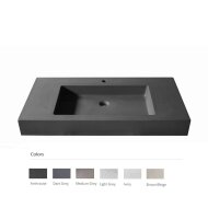 Opzet Wastafel Urbi et Orbi Plura uni 130 Beton 130x50x12 cm Ivoor