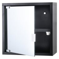 Differenz Quardo kubuskast 30 x 30 x 12 cm Met Spiegel - Zwart 