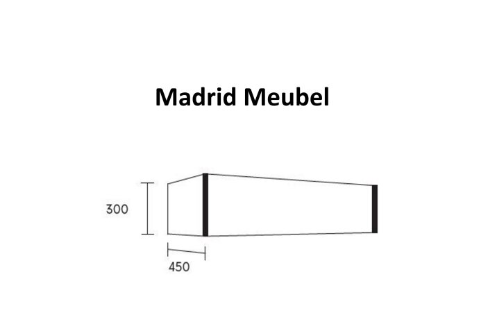 Badkamermeubel BWS Madrid Dark Brown 150x45x30 cm Mat Witte Solid Surface Wastafel (0 kraangaten)