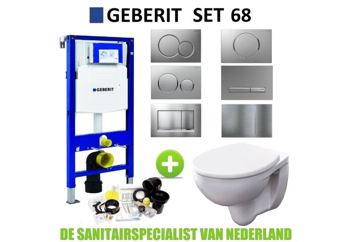 geberit up320 toiletset set68 geberit econ compact rimfree met sigma drukplaat